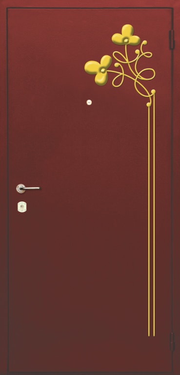 Входная металлическая дверь Модель №21: с ковкой
