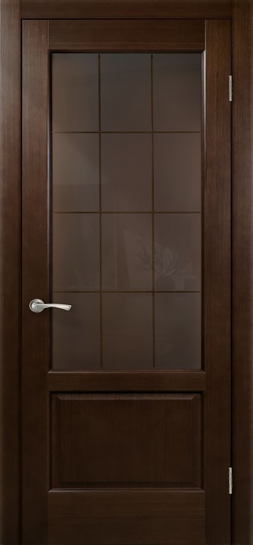 Межкомнатная шпонированная дверь Кристалл-Люкс: остеклённая фото
