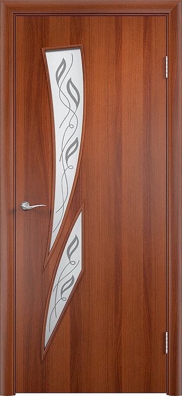 Межкомнатная ламинированная дверь Модель С-02: остеклённая
